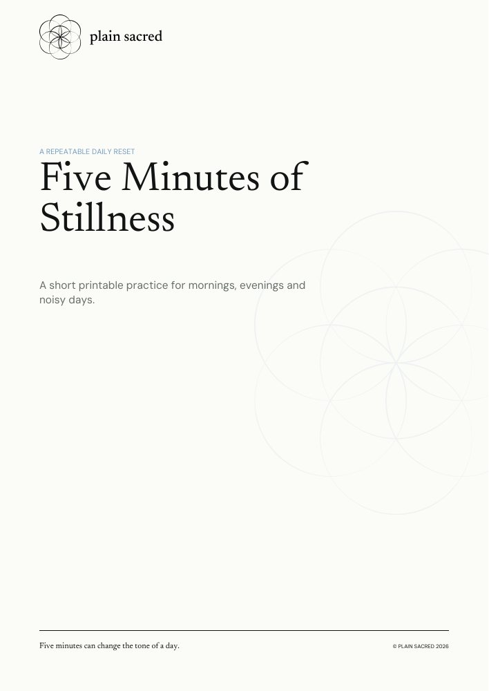 Five Minutes of Stillness